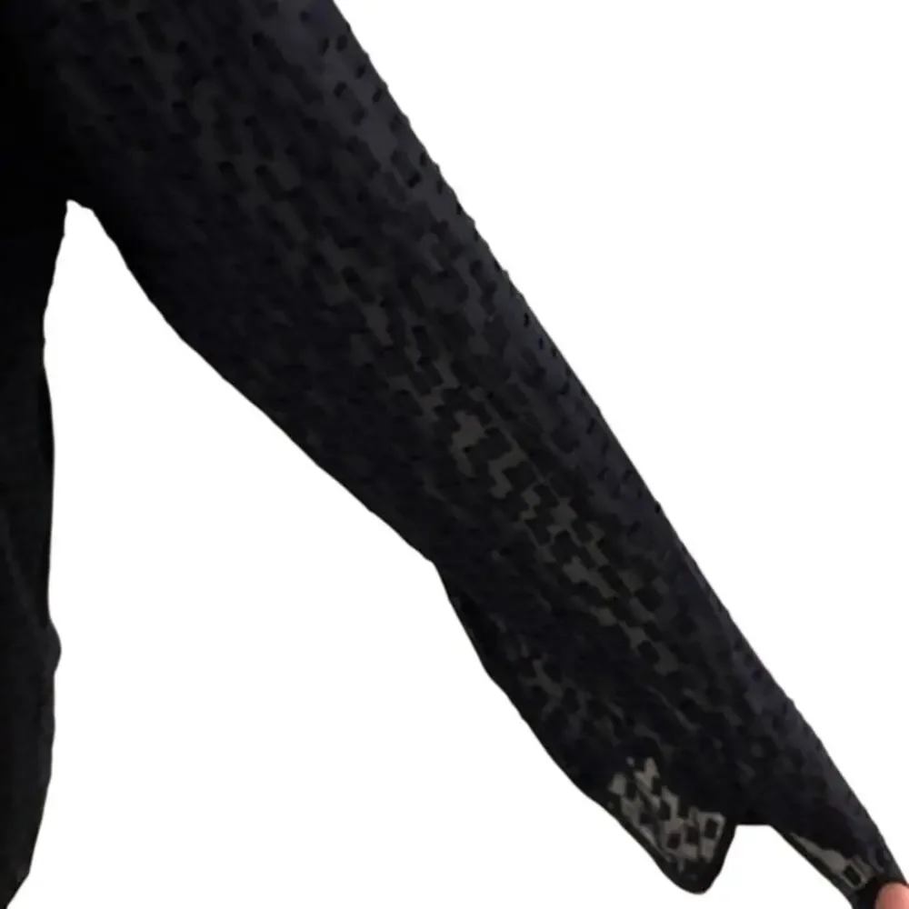 J.Crew Black Eyelet Blouse Silk Viscose Size 6
